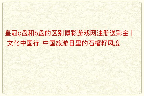 皇冠c盘和b盘的区别博彩游戏网注册送彩金 | 文化中国行 |中国旅游日里的石榴籽风度