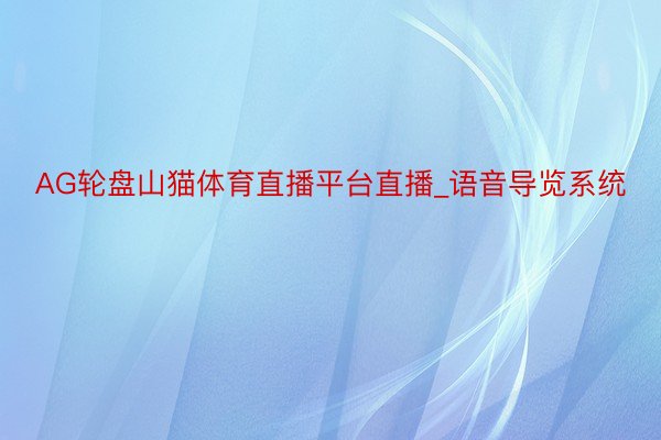 AG轮盘山猫体育直播平台直播_语音导览系统